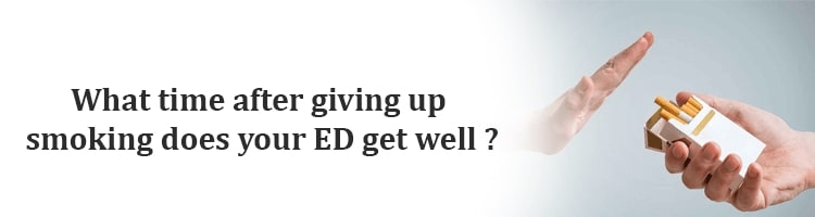 What time after giving up smoking does your ED get well