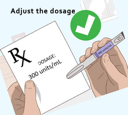 Adjust the dosage